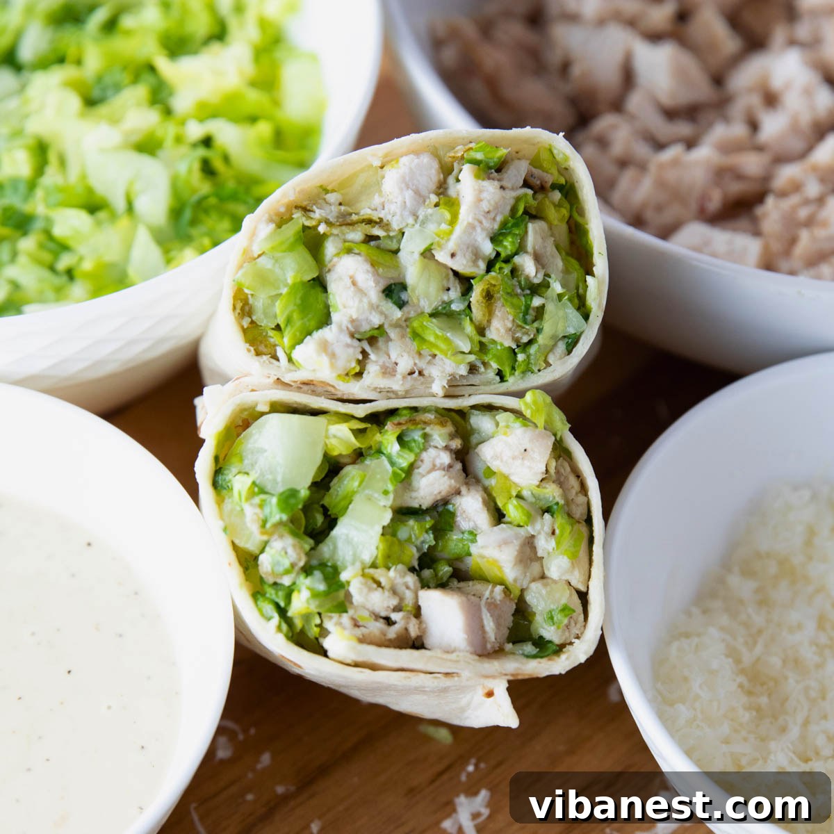 Next-Level Chicken Caesar Wraps 2 easy chicken caesar wrap - fresh, flavorful, and quick lunch idea