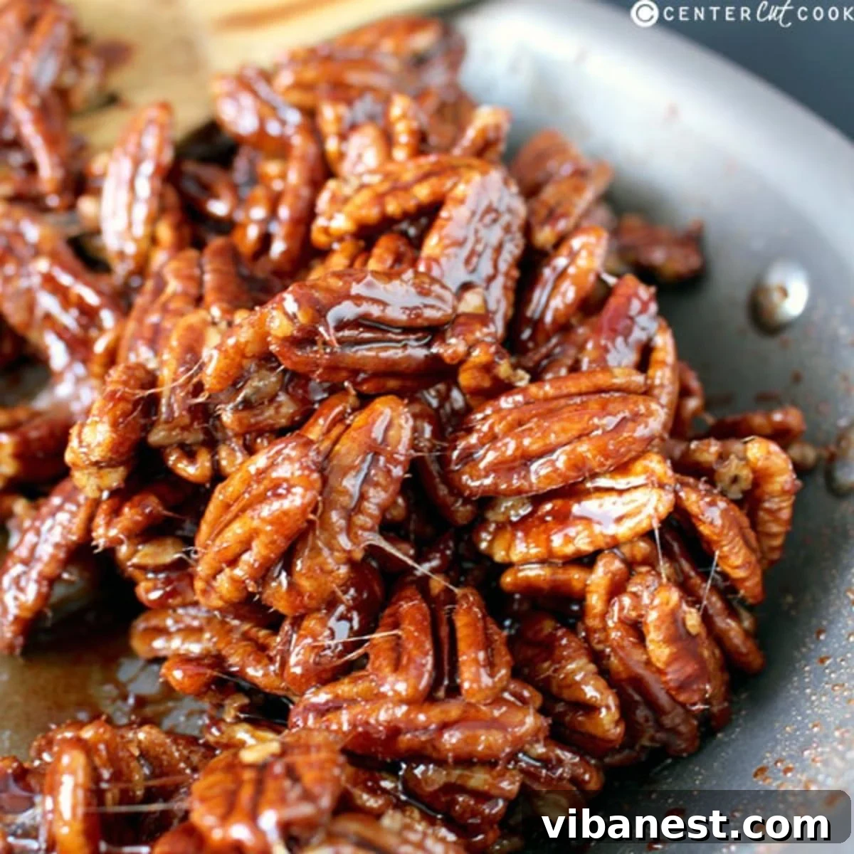 Irresistible Maple Cinnamon Pecans 3 Platter of freshly made Maple Cinnamon Candied Pecans