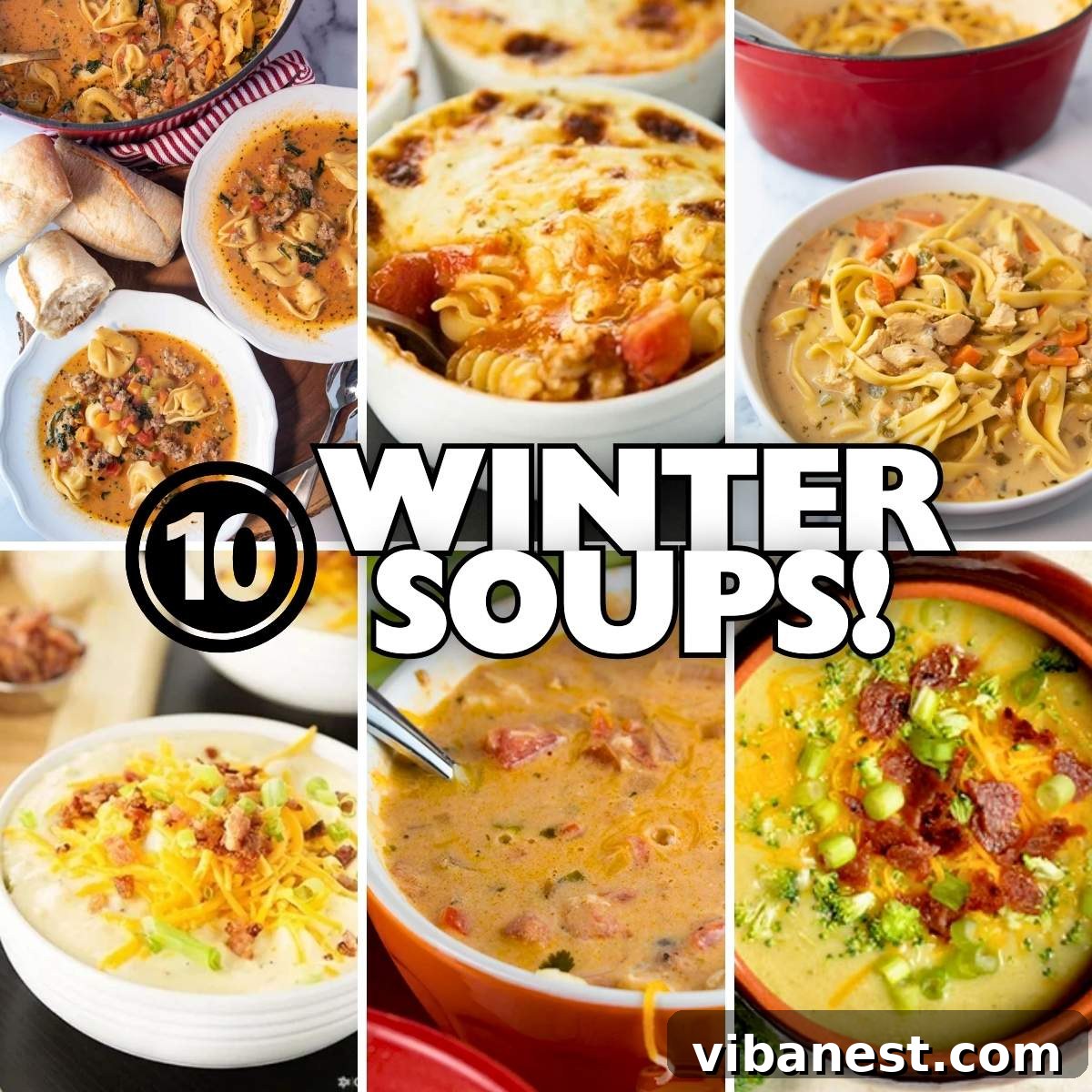 Cozy Winter Soups: Recipes to Warm You from the Inside Out 2 A steaming bowl of hearty winter soup, garnished with fresh herbs and served with crusty bread, perfect for cold days.