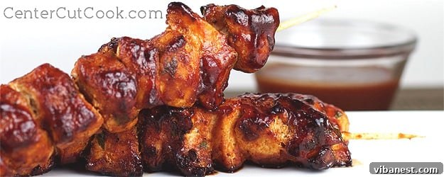 Delicious BBQ Chicken Kabobs fresh off the grill, perfectly charred and juicy, ready to be served.
