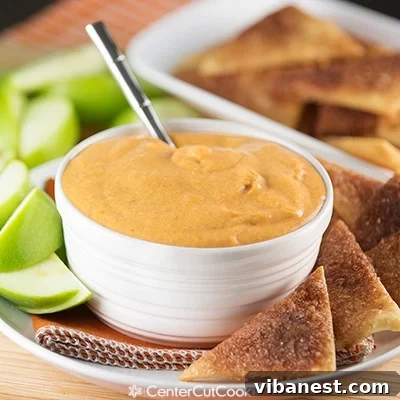 Bowl of Pumpkin Pie Dip ready to be served