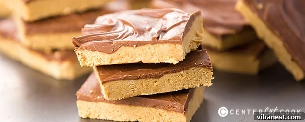 Delicious peanut butter squares.jpg Perfectly cut peanut butter squares with chocolate frosting