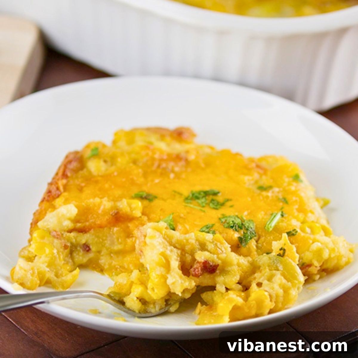 Simple Golden Corn Bake 3 baked corn casserole for Thanksgiving