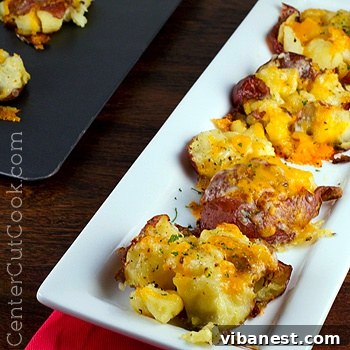 Smashed Potatoes Crispy Smashed Potatoes with Cheese