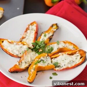 Grilled stuffed mini bell peppers