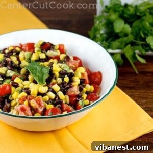 bowl of Corn, Black Bean, Avocado, and Tomato Salad
