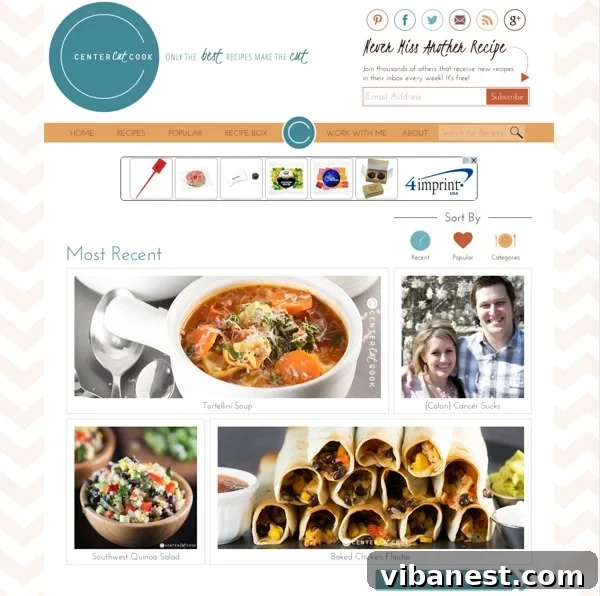 CenterCutCook's Fresh and Modern Website Redesign