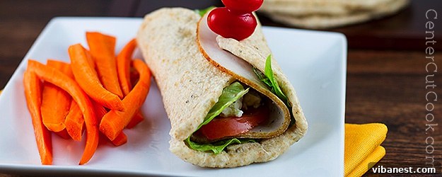 Delicious homemade flatbread on a rustic surface