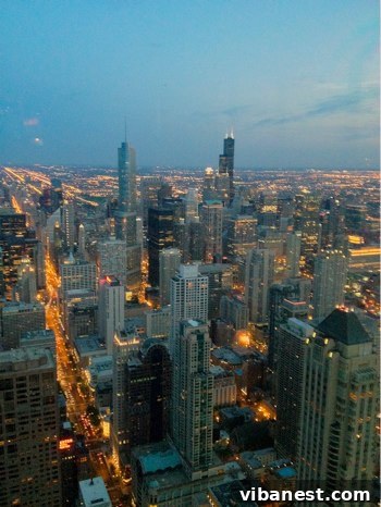 Chicago Skyline at The Signature Room Stunning Chicago skyline from The Signature Room