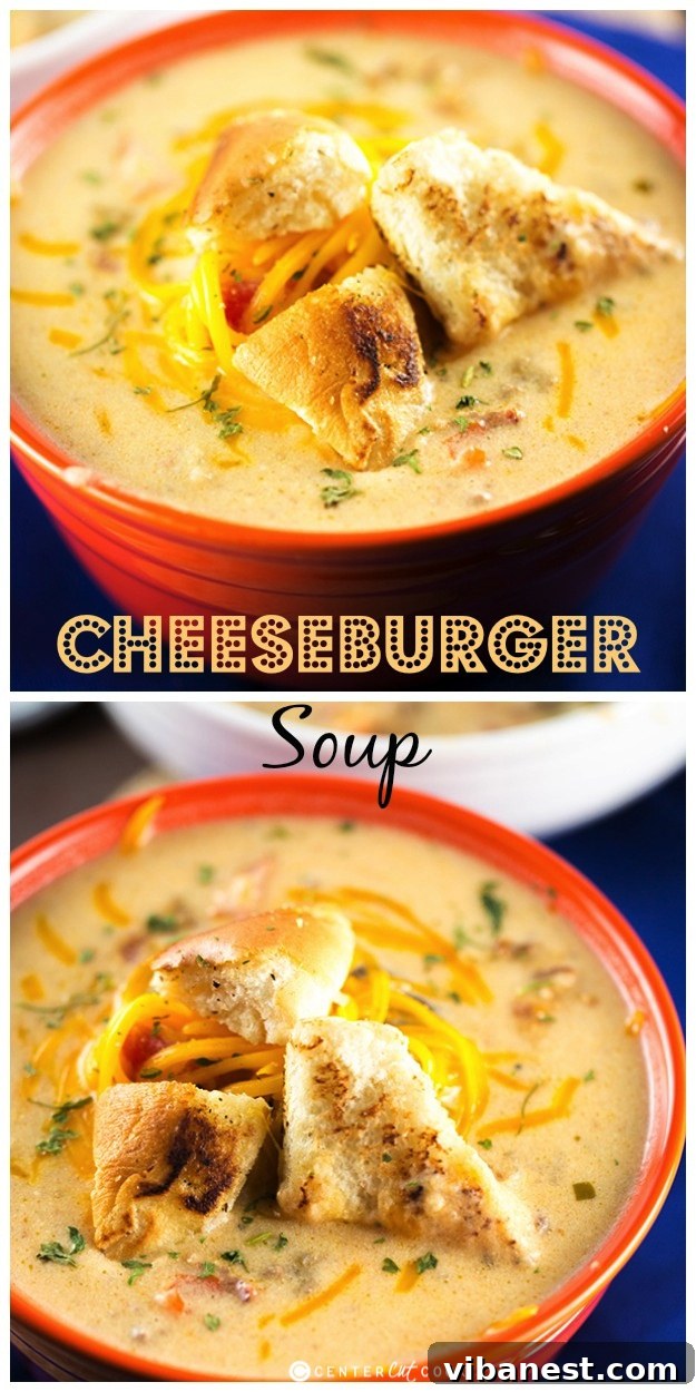 Cheeseburger Soup Collage Cheeseburger soup collage