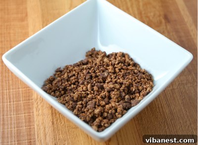 Finely chopped chocolate and peanut butter chips Close up of chopped chocolate and peanut butter chips