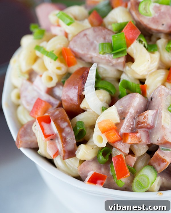 bbq macaroni salad on a plate
