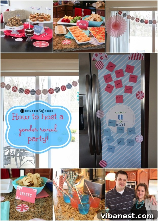 gender reveal party collage.jpg Gender reveal party collage