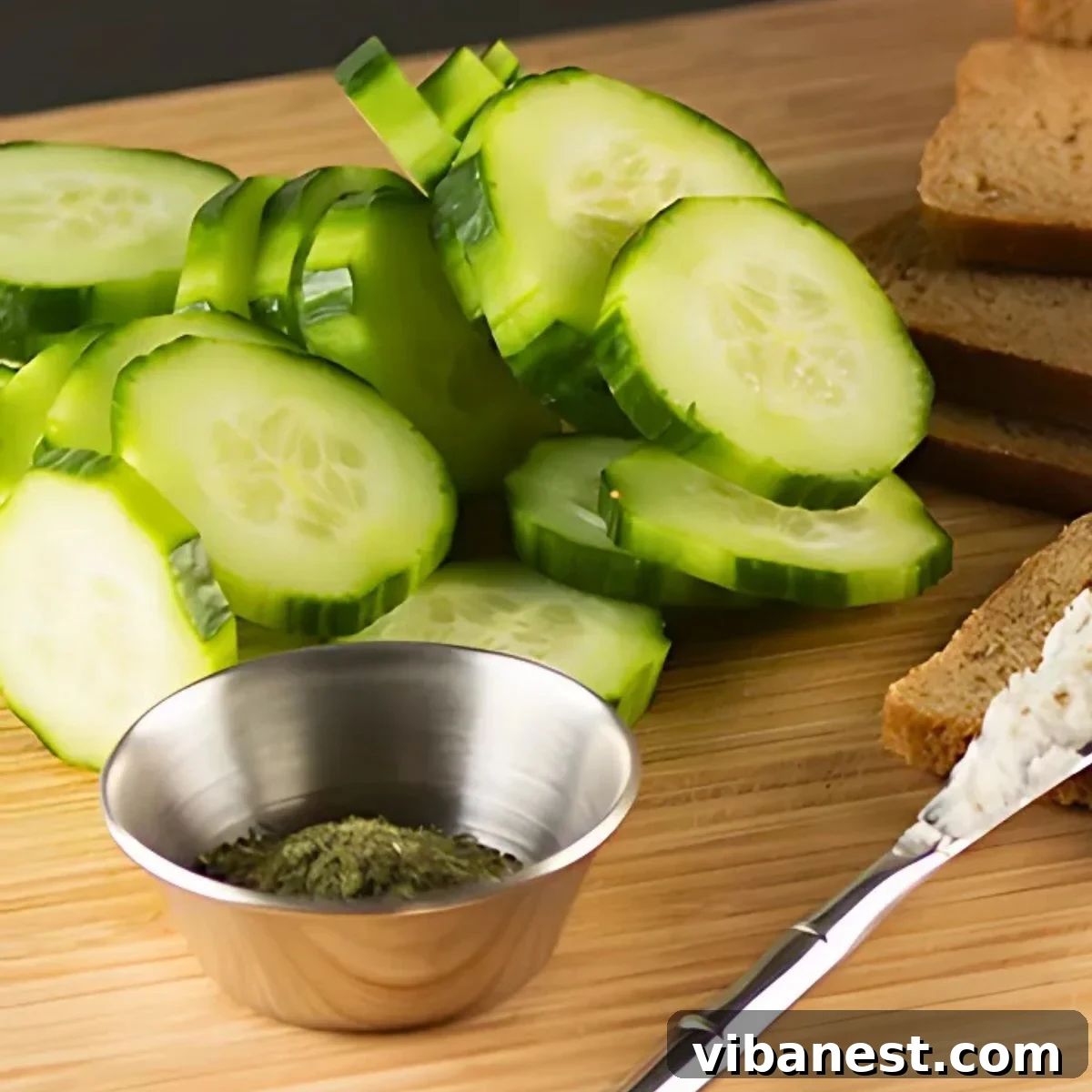 Crisp & Cool Cucumber Sandwiches 5 Beautifully thinly sliced cucumbers, ready for assembly