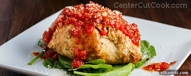Delicious Italian Stuffed Chicken on a plate