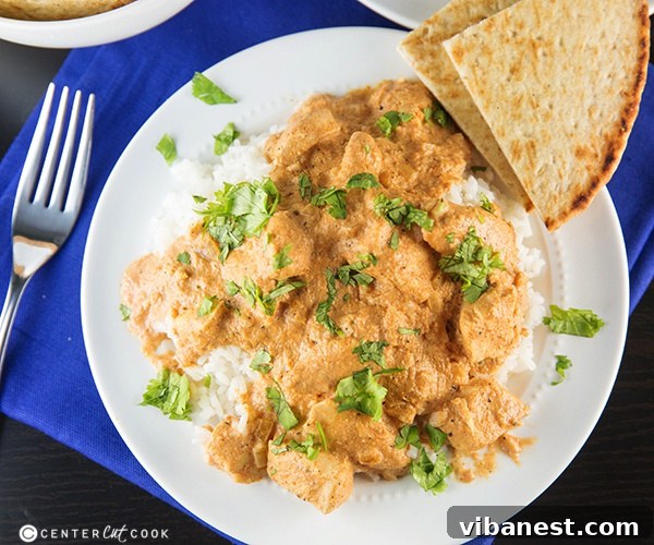 Close-up of Slow Cooker Chicken Tikka Masala sauce