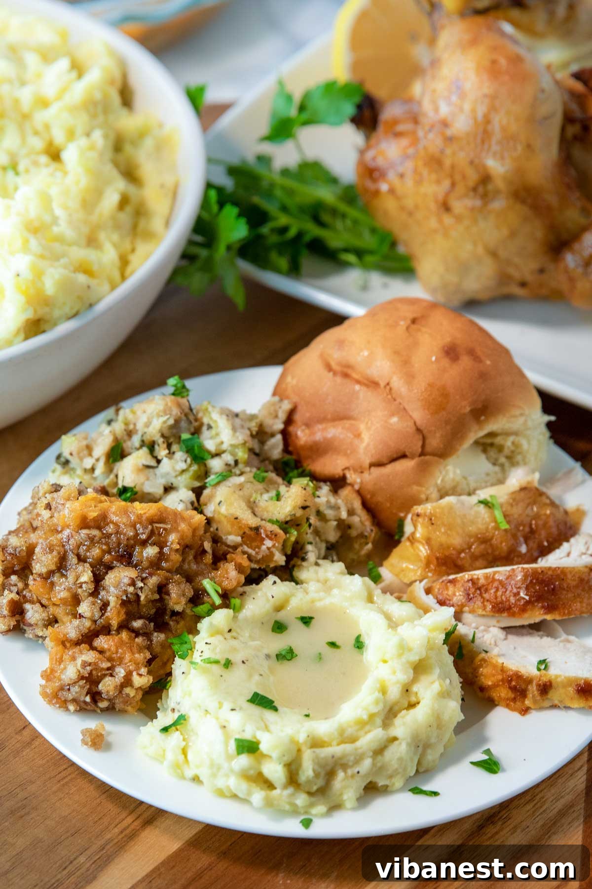 Ultimate Creamy Mashed Potatoes 2 Thanksgiving mashed potatoes with gravy, a perfect side dish for any holiday meal.