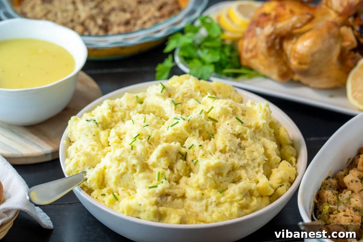 Ultimate Creamy Mashed Potatoes 3 The best mashed potatoes recipe, showcasing their creamy, rich texture.