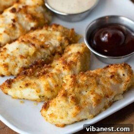 Air Fryer Parmesan Crusted Chicken, a quick and easy dinner.
