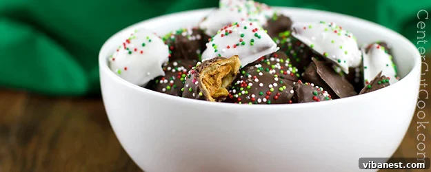 Delicious chocolate covered peanut butter pretzels arranged artfully