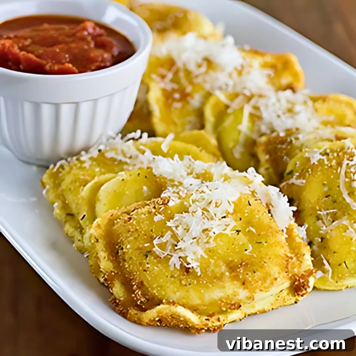 Crispy Fried Pasta Pillows 2 toasted cheese ravioli