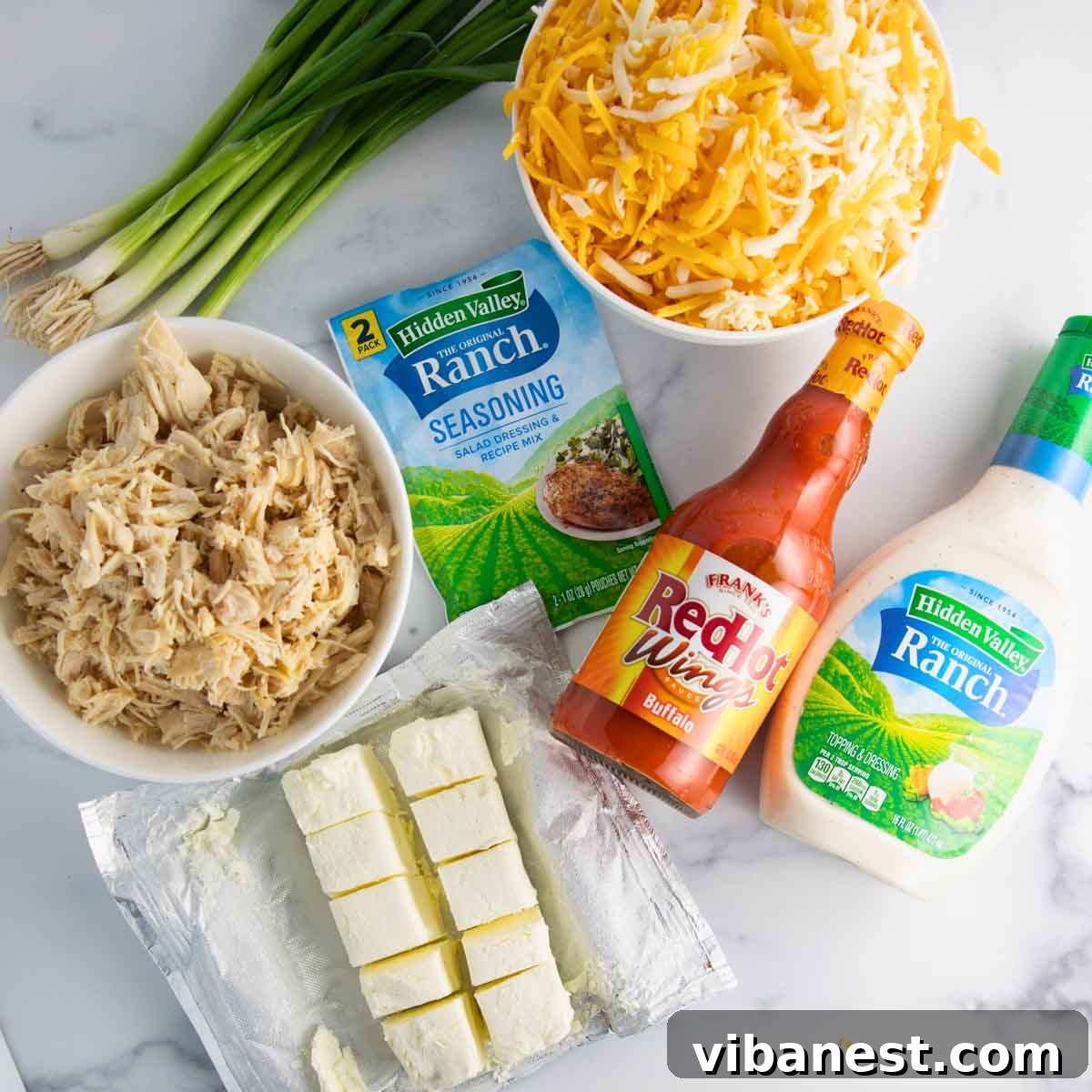 Ultimate Tangy Chicken Dip 5 ingredients for easy buffalo chicken dip