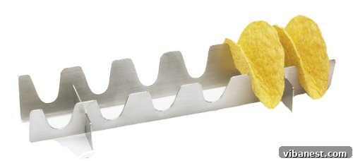 oven tacos rack.jpg The Taco Rack for holding multiple tacos upright