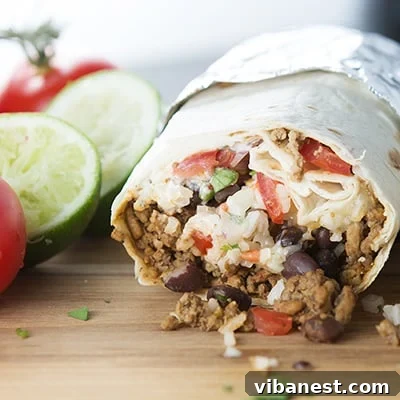 Beef and bean burrito 2