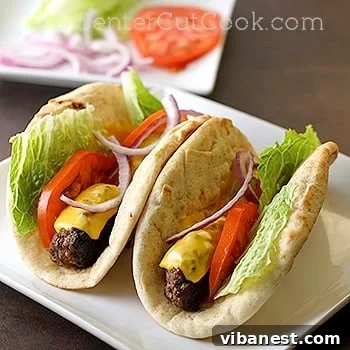 cheeseburger flatbreads 2.jpg Cheeseburger flatbreads with fresh toppings