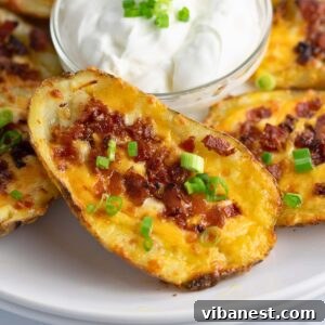 loaded baked potato skins recipe - the perfect party appetizer