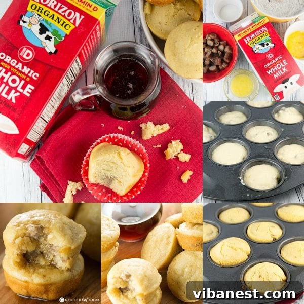 savory-pancake-muffins Golden brown pancake muffins with a savory filling, ready to be served.