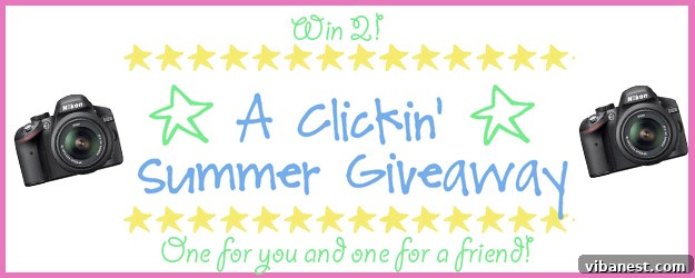 Nikon camera giveaway banner for an exciting summer photography contest