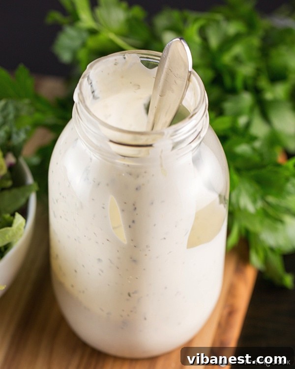 buttermilk ranch dressing 4.jpg Freshly made ranch dressing in a elegant serving bowl, garnished with fresh herbs, ready to be enjoyed