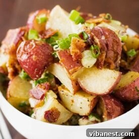 roasted warm potato salad