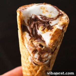 Ember Cones 4 Finished Campfire Cone with melted s'mores ingredients inside.